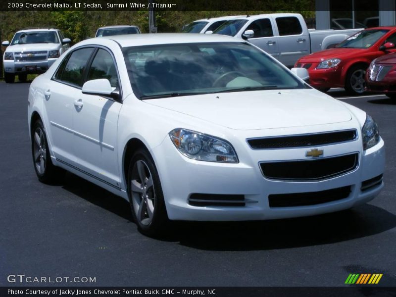 Summit White / Titanium 2009 Chevrolet Malibu LT Sedan