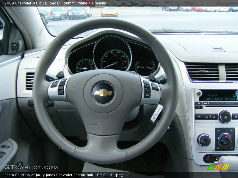 Summit White / Titanium 2009 Chevrolet Malibu LT Sedan