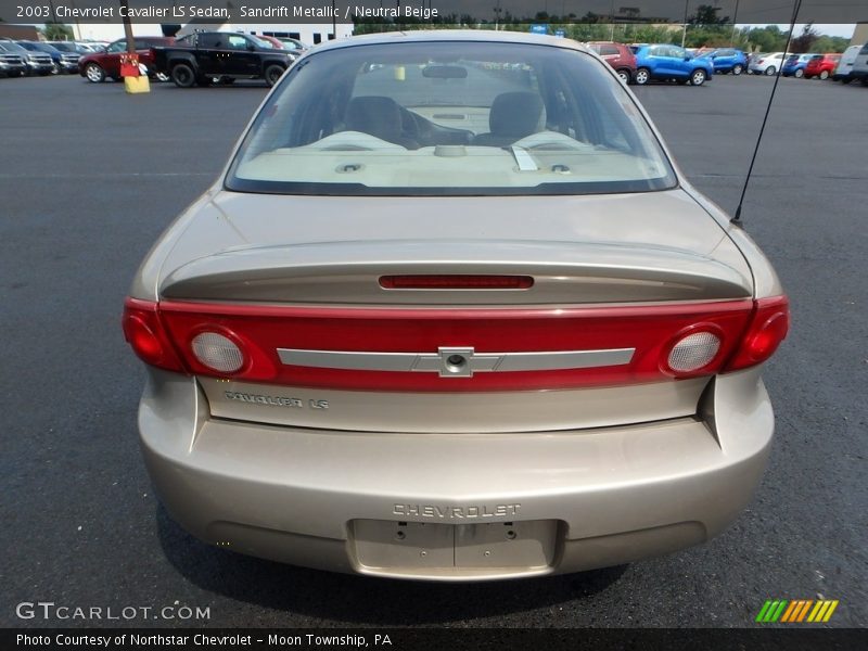 Sandrift Metallic / Neutral Beige 2003 Chevrolet Cavalier LS Sedan