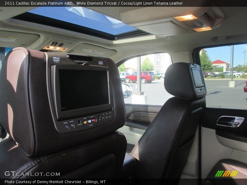 White Diamond Tricoat / Cocoa/Light Linen Tehama Leather 2011 Cadillac Escalade Platinum AWD