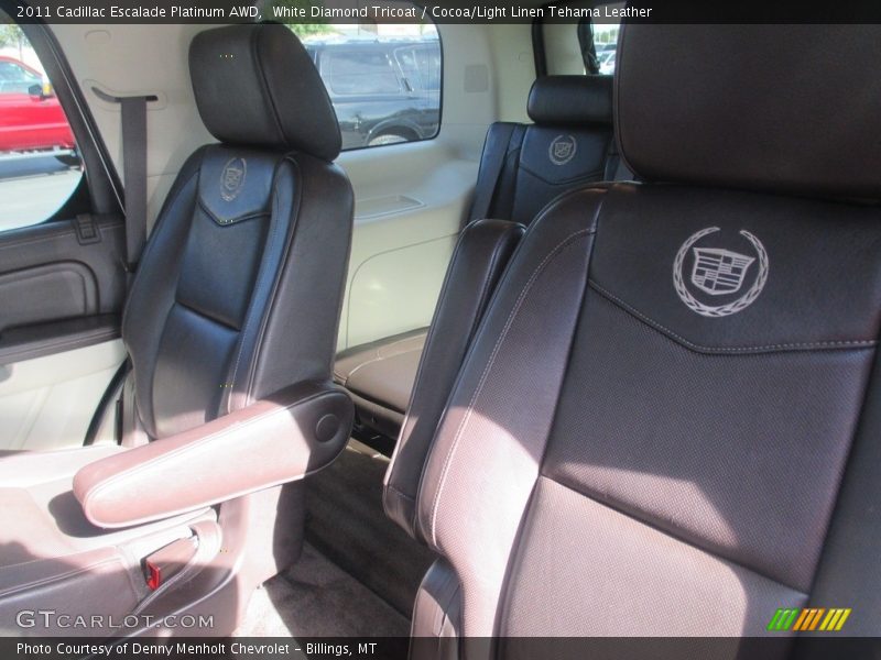 White Diamond Tricoat / Cocoa/Light Linen Tehama Leather 2011 Cadillac Escalade Platinum AWD