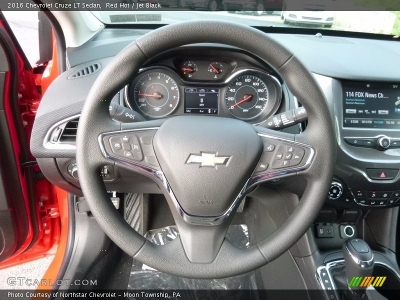 Red Hot / Jet Black 2016 Chevrolet Cruze LT Sedan