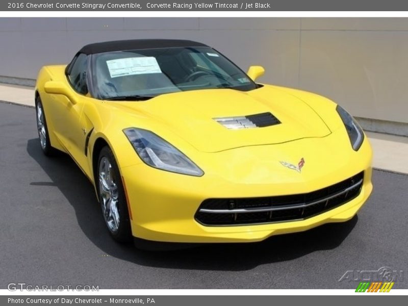 Corvette Racing Yellow Tintcoat / Jet Black 2016 Chevrolet Corvette Stingray Convertible