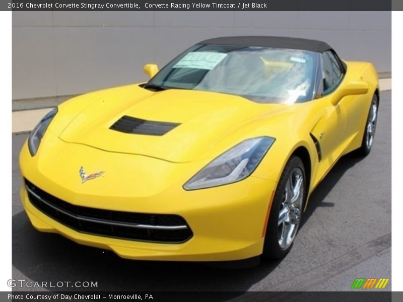 Corvette Racing Yellow Tintcoat / Jet Black 2016 Chevrolet Corvette Stingray Convertible