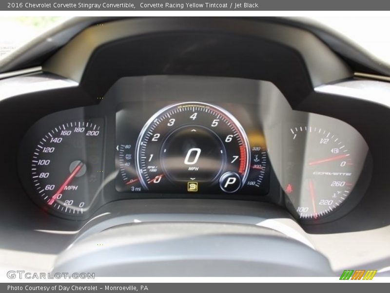 Corvette Racing Yellow Tintcoat / Jet Black 2016 Chevrolet Corvette Stingray Convertible