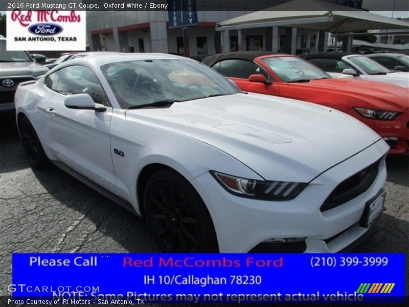 Oxford White / Ebony 2016 Ford Mustang GT Coupe