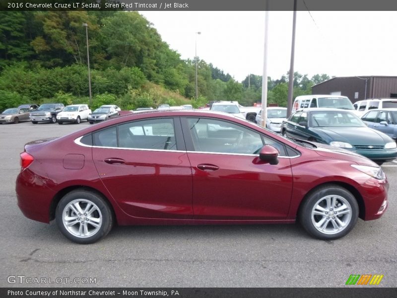 Siren Red Tintcoat / Jet Black 2016 Chevrolet Cruze LT Sedan