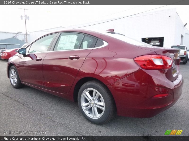 Siren Red Tintcoat / Jet Black 2016 Chevrolet Cruze LT Sedan