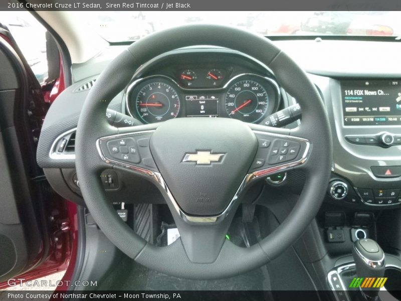 Siren Red Tintcoat / Jet Black 2016 Chevrolet Cruze LT Sedan