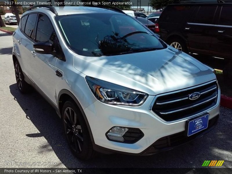 Ingot Silver / Charcoal Black Sport Appearance 2017 Ford Escape Titanium