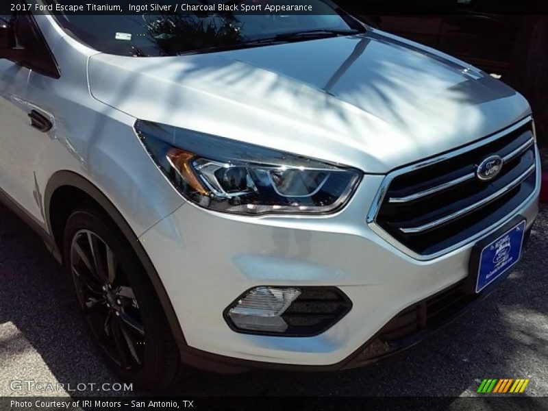 Ingot Silver / Charcoal Black Sport Appearance 2017 Ford Escape Titanium