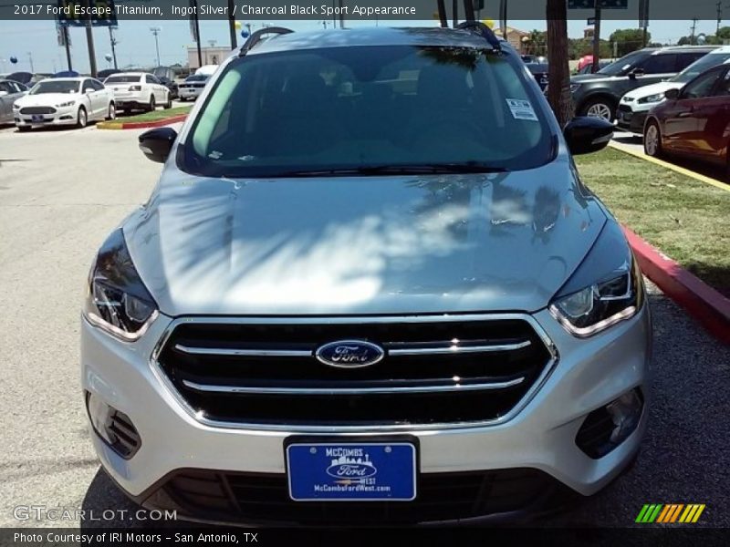 Ingot Silver / Charcoal Black Sport Appearance 2017 Ford Escape Titanium