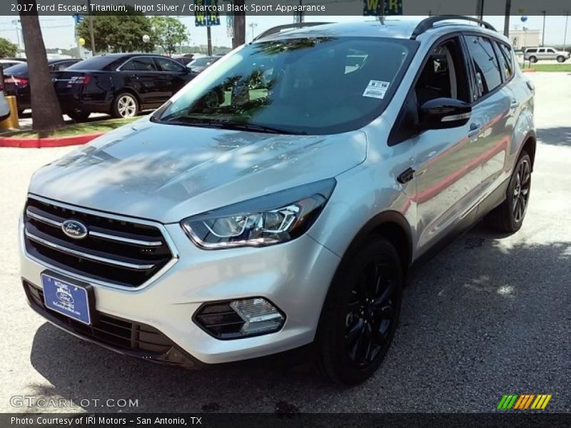 Ingot Silver / Charcoal Black Sport Appearance 2017 Ford Escape Titanium