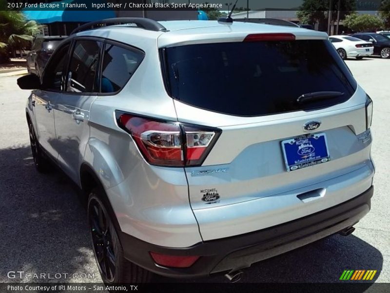 Ingot Silver / Charcoal Black Sport Appearance 2017 Ford Escape Titanium