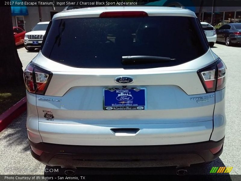 Ingot Silver / Charcoal Black Sport Appearance 2017 Ford Escape Titanium