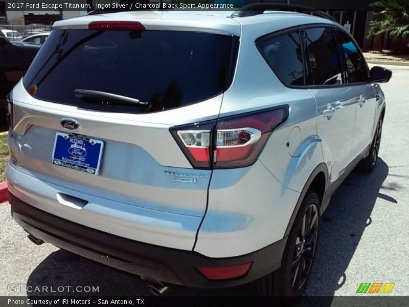 Ingot Silver / Charcoal Black Sport Appearance 2017 Ford Escape Titanium