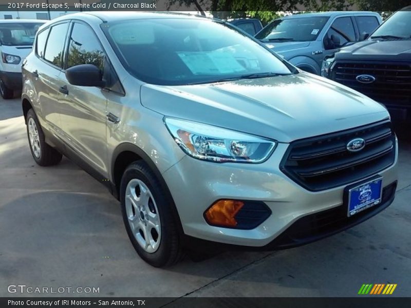 White Gold / Charcoal Black 2017 Ford Escape S