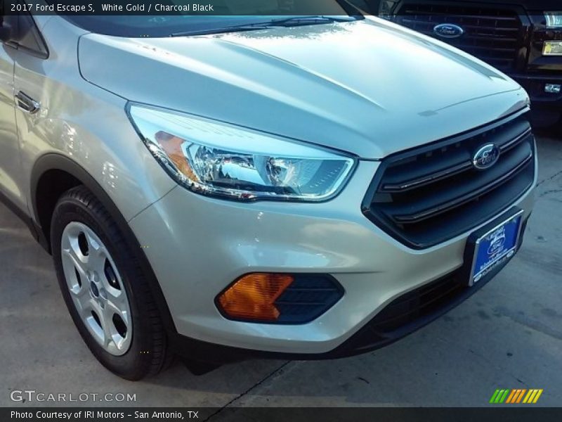 White Gold / Charcoal Black 2017 Ford Escape S