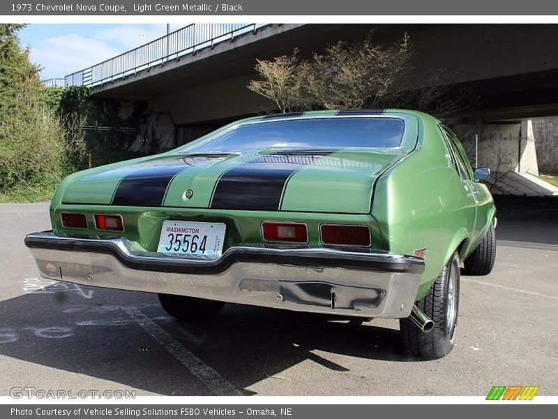 Light Green Metallic / Black 1973 Chevrolet Nova Coupe