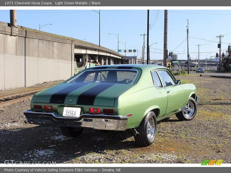 Light Green Metallic / Black 1973 Chevrolet Nova Coupe