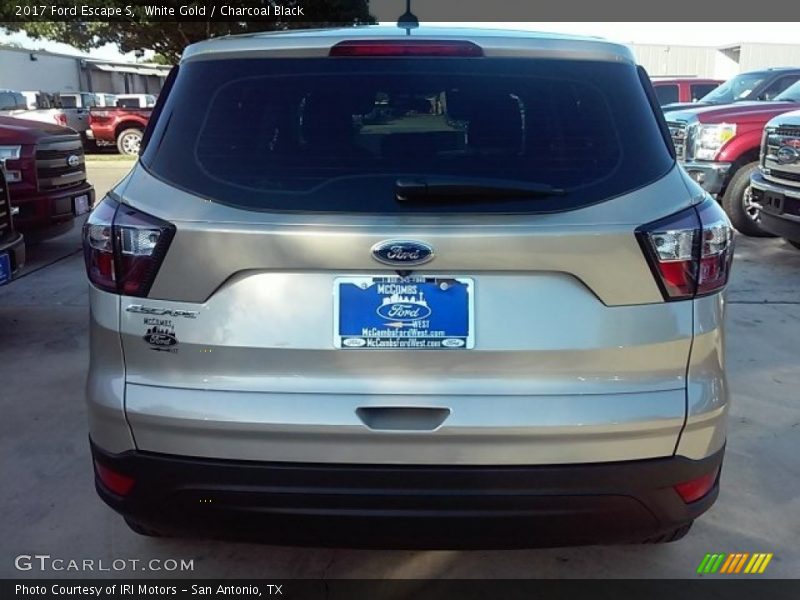 White Gold / Charcoal Black 2017 Ford Escape S