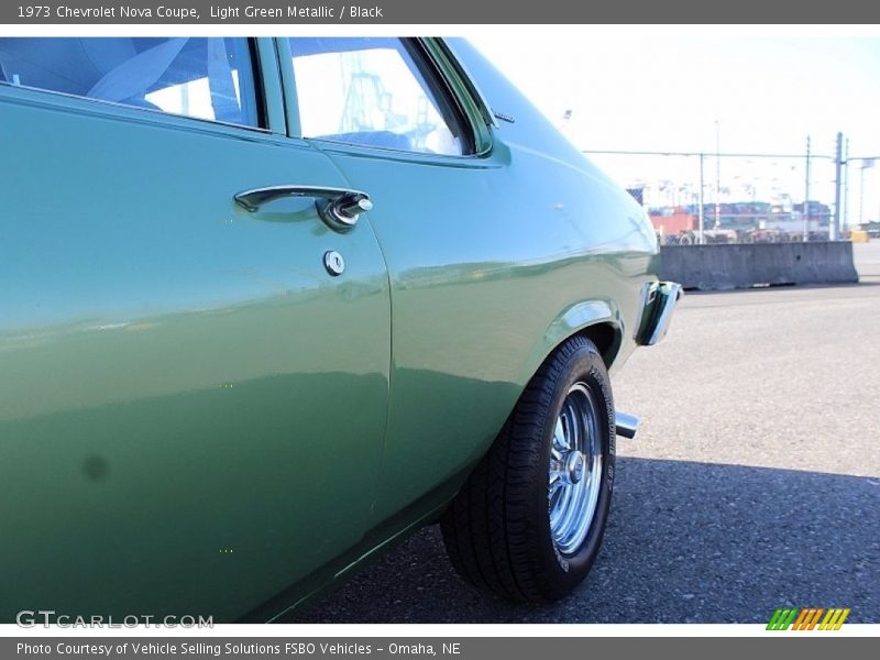 Light Green Metallic / Black 1973 Chevrolet Nova Coupe