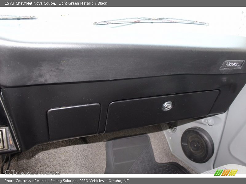 Light Green Metallic / Black 1973 Chevrolet Nova Coupe