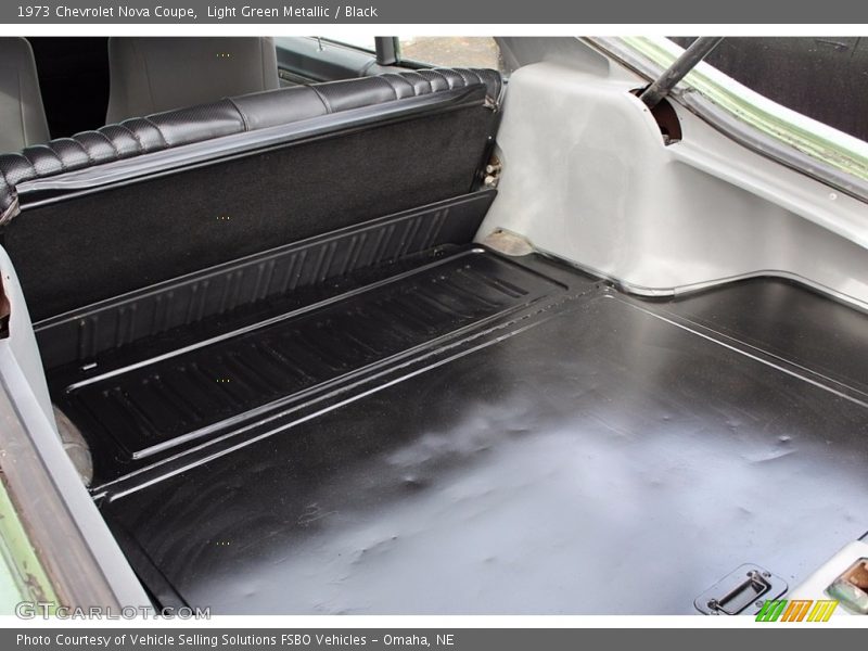Light Green Metallic / Black 1973 Chevrolet Nova Coupe