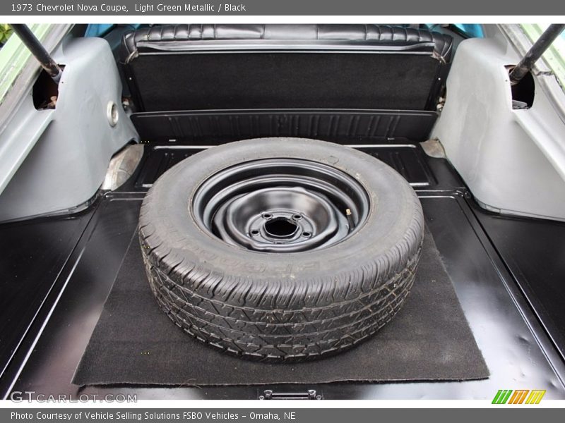 Light Green Metallic / Black 1973 Chevrolet Nova Coupe