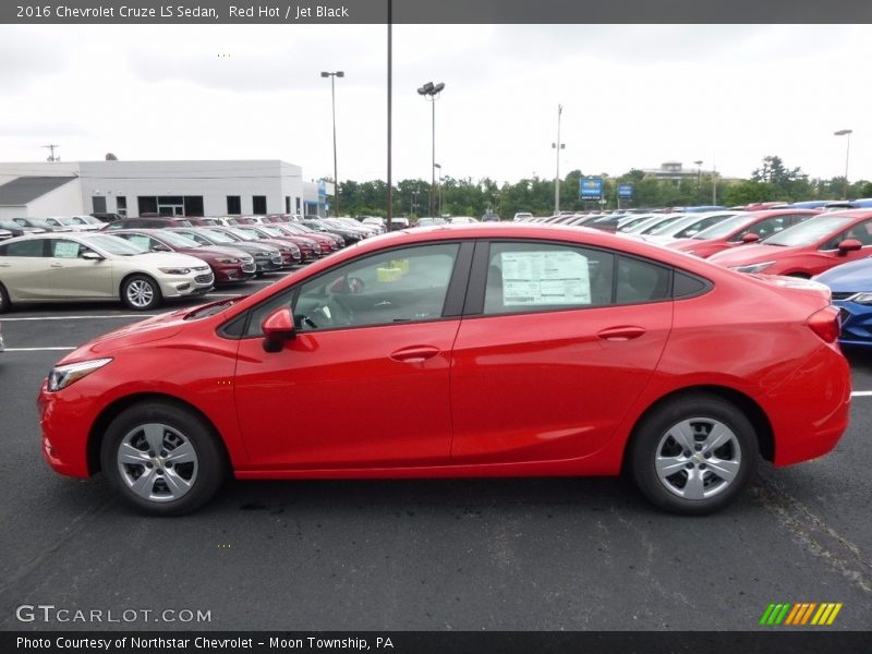 Red Hot / Jet Black 2016 Chevrolet Cruze LS Sedan