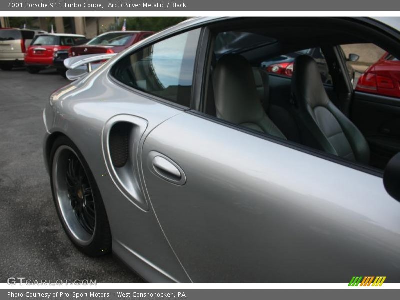 Arctic Silver Metallic / Black 2001 Porsche 911 Turbo Coupe