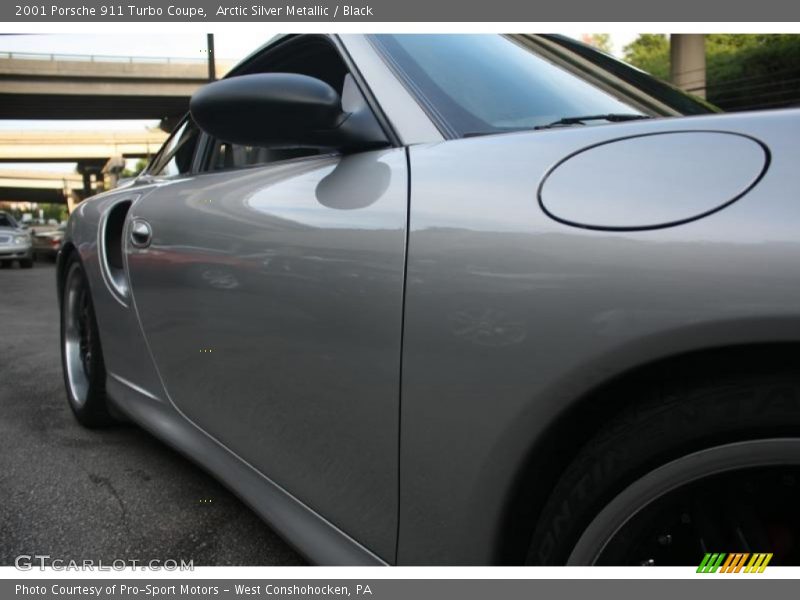 Arctic Silver Metallic / Black 2001 Porsche 911 Turbo Coupe