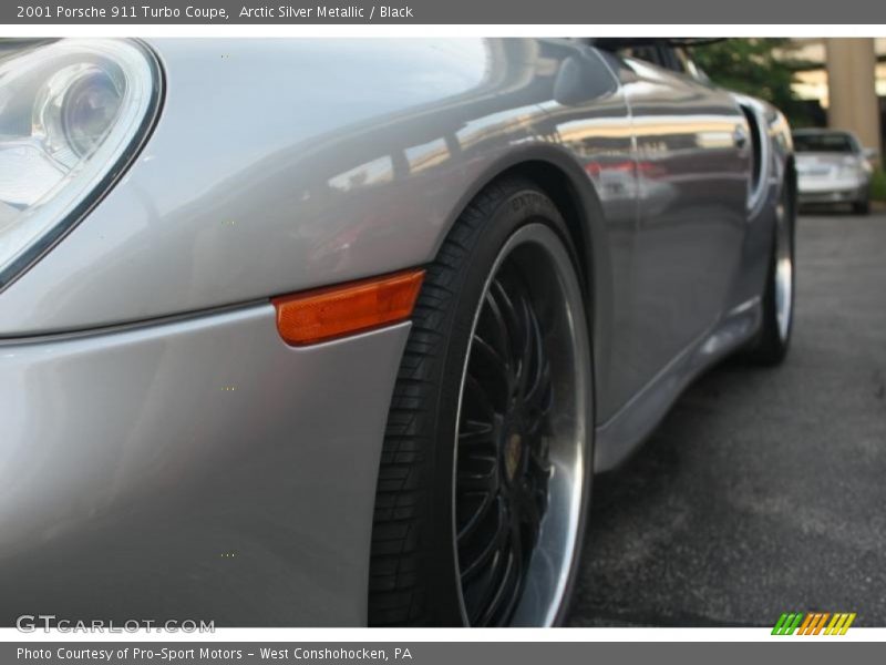 Arctic Silver Metallic / Black 2001 Porsche 911 Turbo Coupe