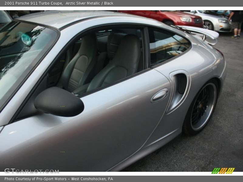 Arctic Silver Metallic / Black 2001 Porsche 911 Turbo Coupe