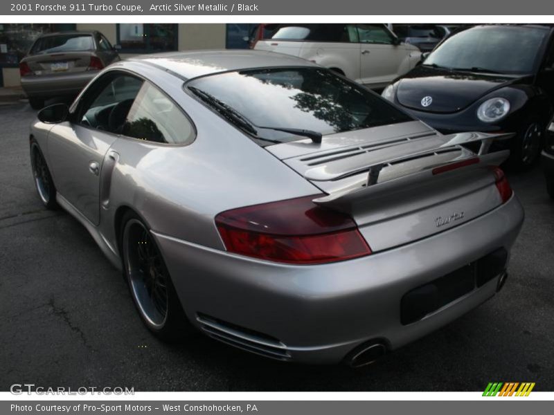 Arctic Silver Metallic / Black 2001 Porsche 911 Turbo Coupe