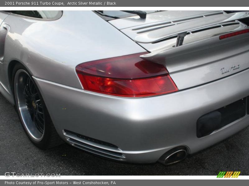 Arctic Silver Metallic / Black 2001 Porsche 911 Turbo Coupe