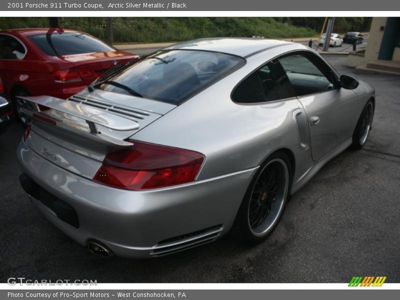 Arctic Silver Metallic / Black 2001 Porsche 911 Turbo Coupe