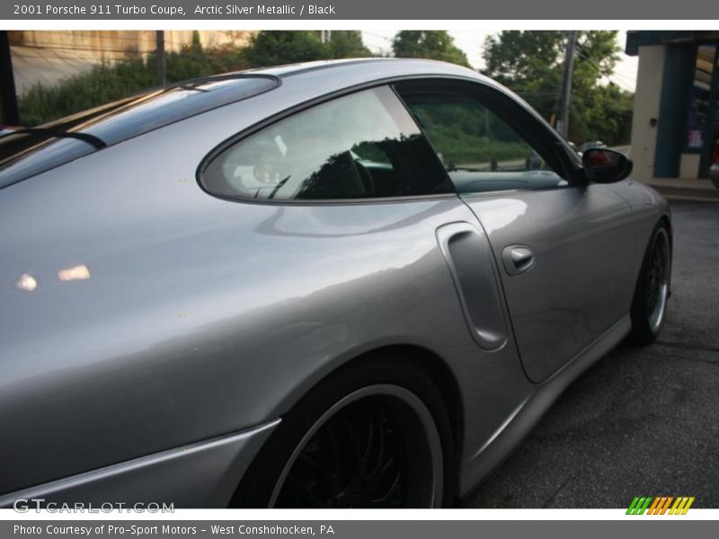 Arctic Silver Metallic / Black 2001 Porsche 911 Turbo Coupe