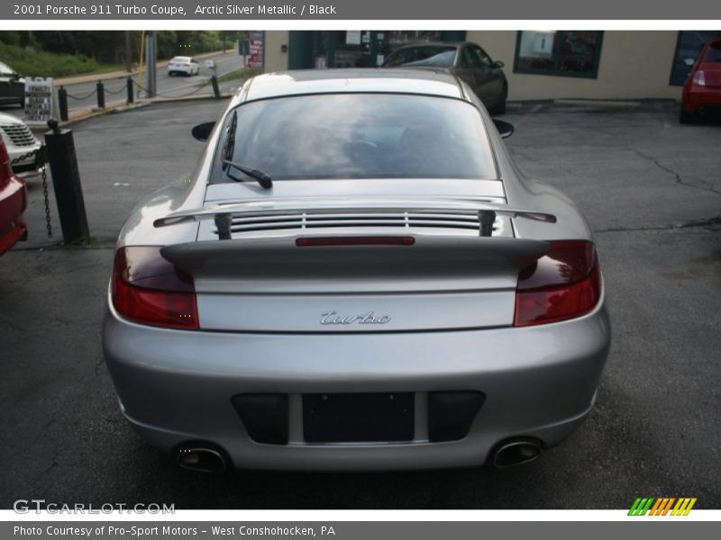 Arctic Silver Metallic / Black 2001 Porsche 911 Turbo Coupe