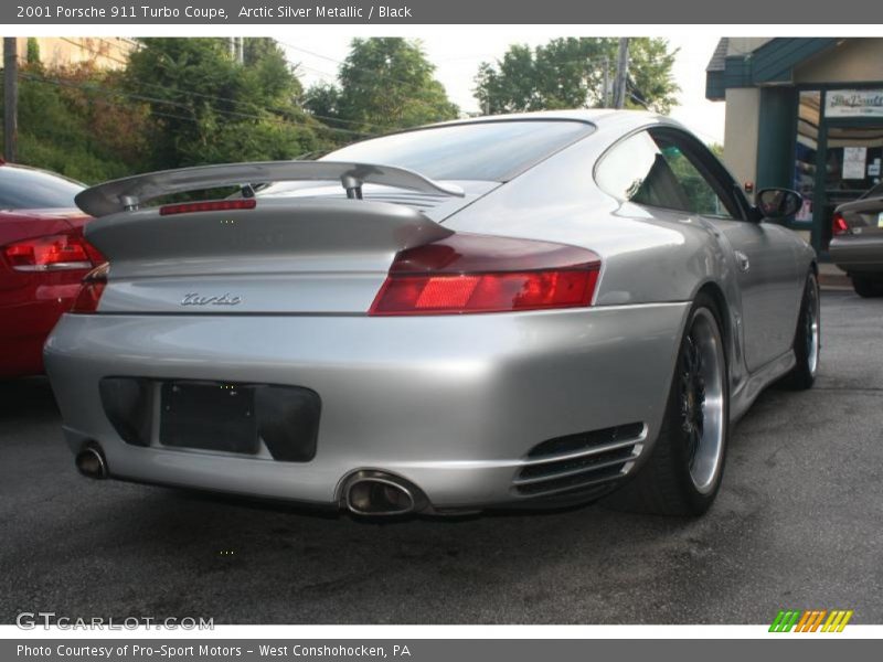 Arctic Silver Metallic / Black 2001 Porsche 911 Turbo Coupe