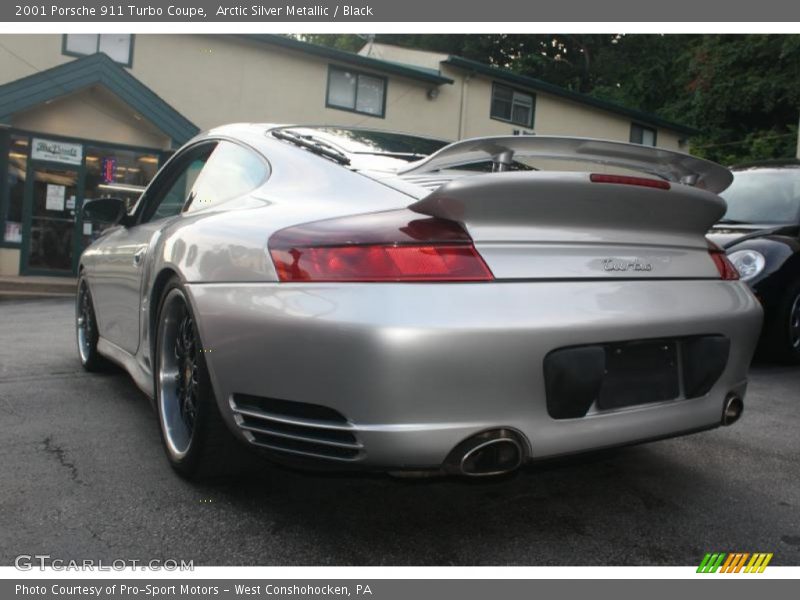 Arctic Silver Metallic / Black 2001 Porsche 911 Turbo Coupe