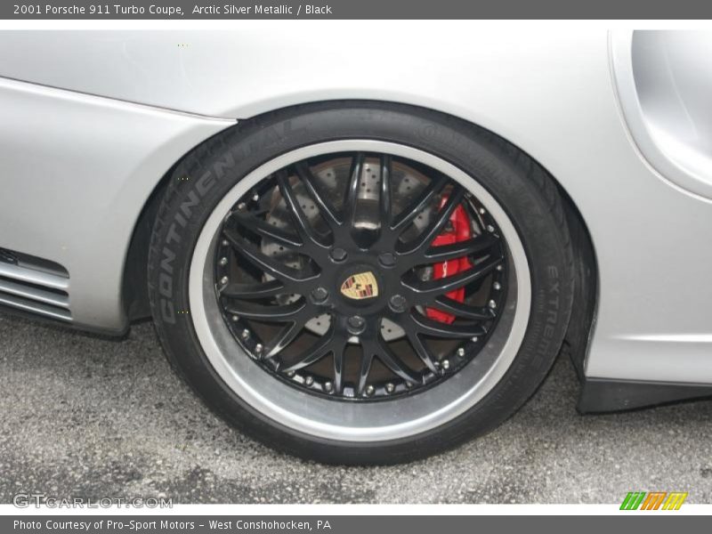 Arctic Silver Metallic / Black 2001 Porsche 911 Turbo Coupe