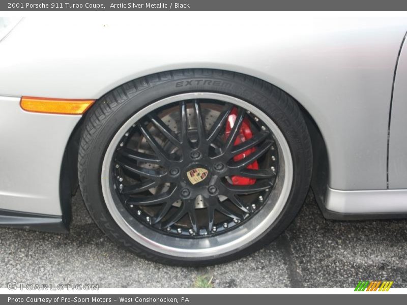 Arctic Silver Metallic / Black 2001 Porsche 911 Turbo Coupe