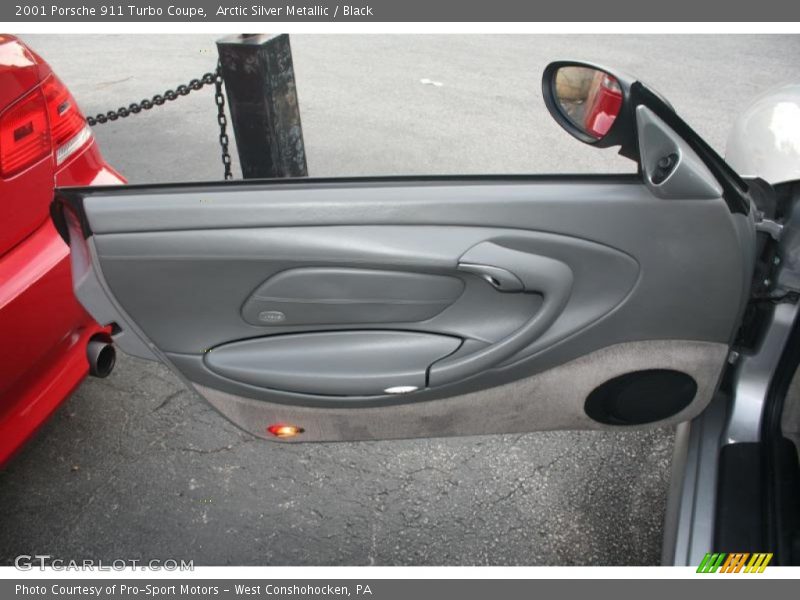 Arctic Silver Metallic / Black 2001 Porsche 911 Turbo Coupe