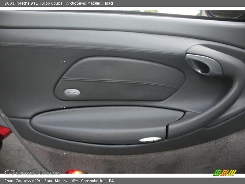 Arctic Silver Metallic / Black 2001 Porsche 911 Turbo Coupe