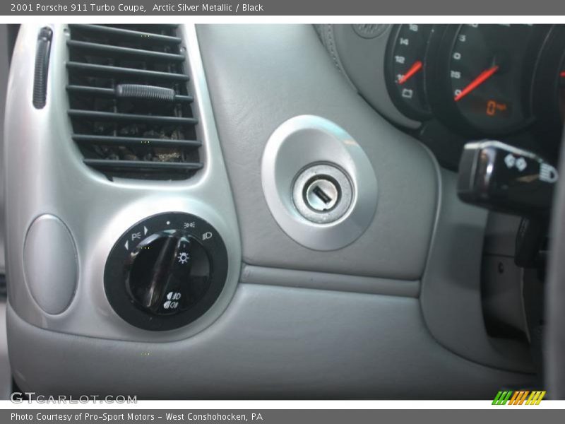 Arctic Silver Metallic / Black 2001 Porsche 911 Turbo Coupe