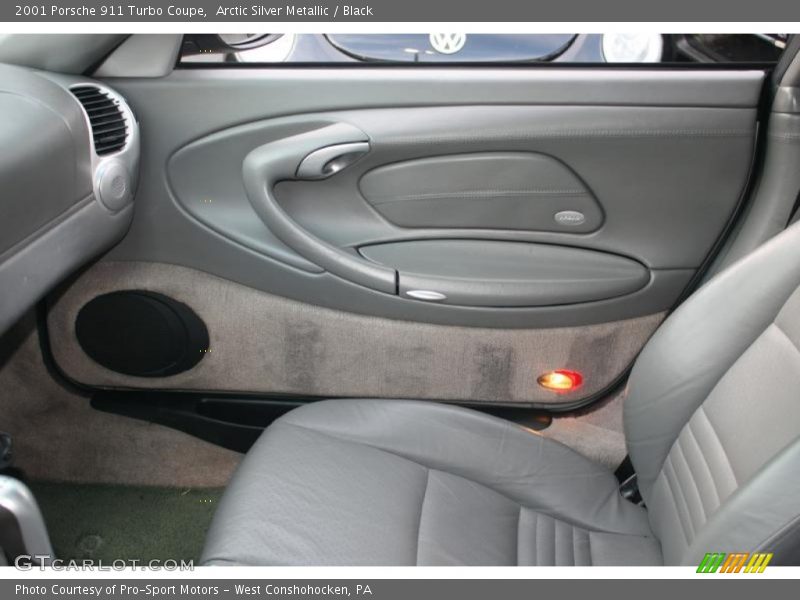 Arctic Silver Metallic / Black 2001 Porsche 911 Turbo Coupe