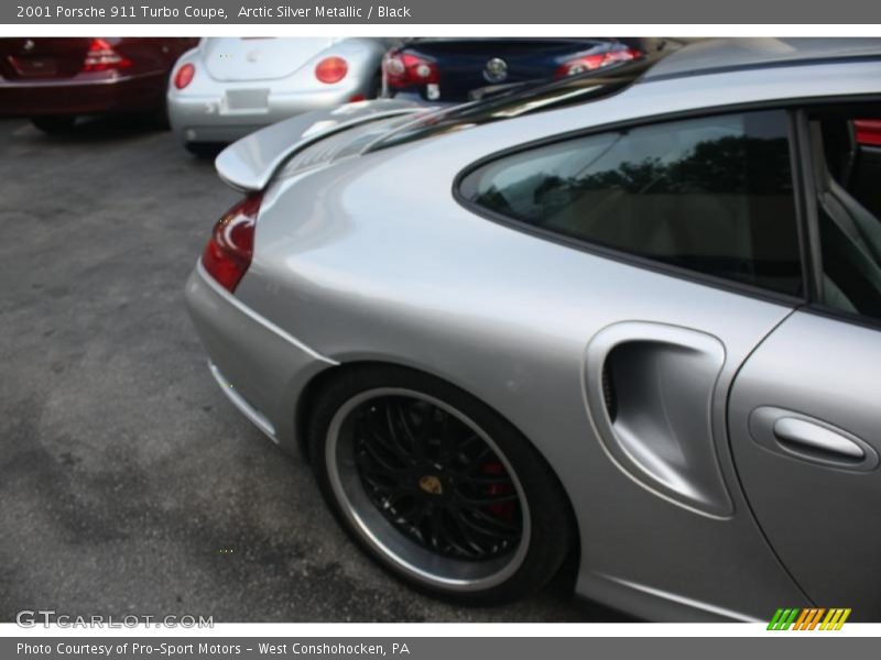 Arctic Silver Metallic / Black 2001 Porsche 911 Turbo Coupe
