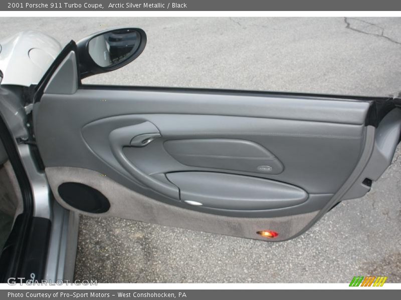 Arctic Silver Metallic / Black 2001 Porsche 911 Turbo Coupe