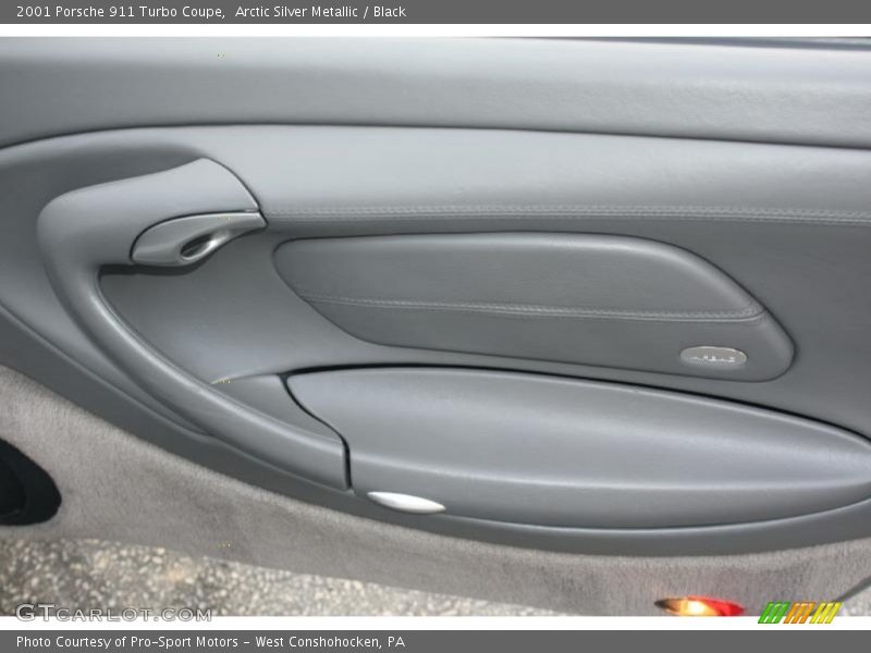 Arctic Silver Metallic / Black 2001 Porsche 911 Turbo Coupe